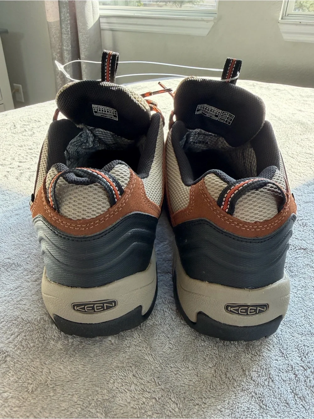 KEEN Men's Rust Brown and Tan Trail Hiking Sneakers